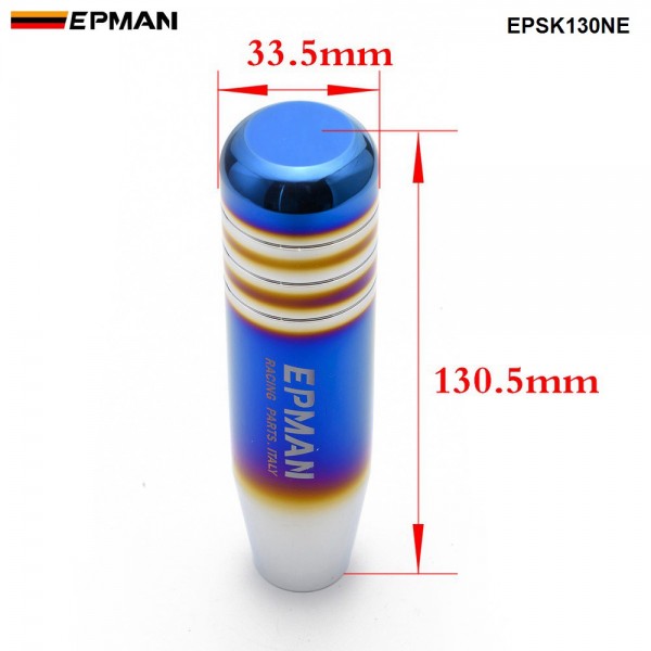 EPMAN Burnt Blue Style 13cm Aluminum Gear Shift Knob Shifter Lever Head for Universal Car EPSK130NE