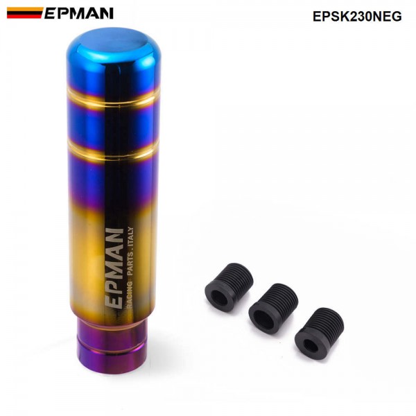 EPMAN JDM Burnt Blue Style Gold Aluminum 13cm Gear Shift Knob Shifter Lever Head for Universal Car EPSK230NEG