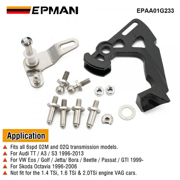 EPMAN Adjustable Quick Change Shifter Short Shifter Arm For Audi TT MK4 MK5 MK6 MK7 A3 1.8T VW EOS Passat 6 Speed EPAA01G233 EPMAN Adjustable Quick Change Shifter Short Shifter Arm For Audi TT MK4 MK5 MK6 MK7 A3 1.8T VW EOS Passat 6 Speed EPAA01G233