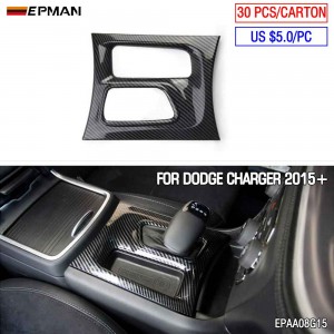 TANSKY 30PCS/CARTON Carbon Fiber Central Control Gear Shift Panel Trim Fit for Dodge Charger 2015+ EPAA08G15