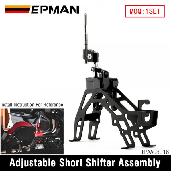 EPMAN Bull Boost Performance Adjustable Short Shifter Assembly Dust For 16-21 Honda Civic Si FK8 6MT EPAA08G16 EPMAN Bull Boost Performance Adjustable Short Shifter Assembly Dust For 16-21 Honda Civic Si FK8 6MT EPAA08G16