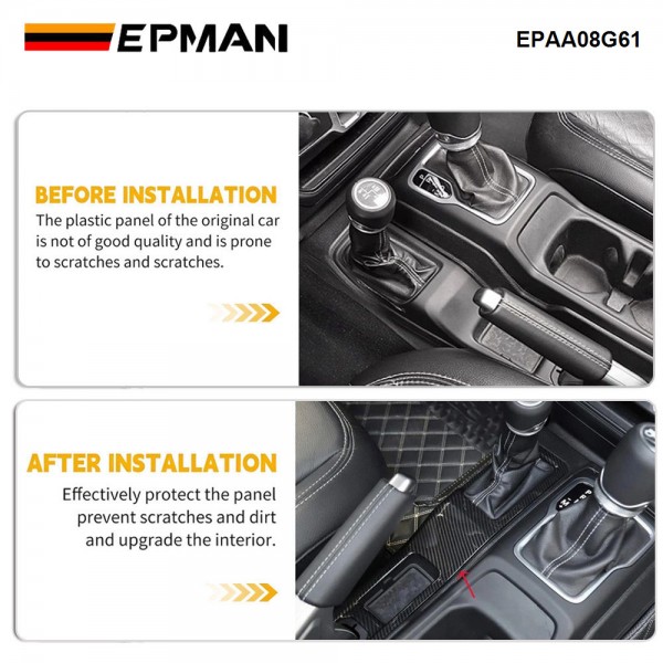 EPMAN 20SETS/CARTON Carbon Fiber 4WD Gear Shift Panel Trim Cover For Jeep Wrangler JL & JT 2018+ EPAA08G61-20T EPMAN 20SETS/CARTON Carbon Fiber 4WD Gear Shift Panel Trim Cover For Jeep Wrangler JL & JT 2018+ EPAA08G61-20T