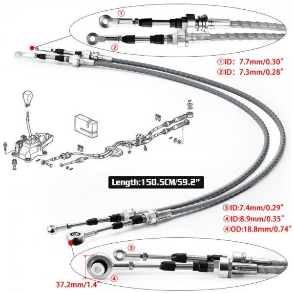 EPMAN Shifter Cables Trans Bracket Shift Linkage For RSX K20 K20A K24 K Series EG EK EPAA01G22