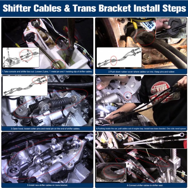 EPMAN Shifter Cables Trans Bracket Shift Linkage For RSX K20 K20A K24 K Series EG EK EPAA01G22