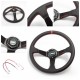 EPMAN -14inch 350mm Deep Corn Drifting PVC Steering Wheel  Universal Car Auto Racing Steering wheels EP-FXP7709