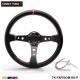 350mm/3inch Deep Dish PVC Sport Racing Steering Wheel + Horn Button 350MM Modified Auto Racing steering wheel TK-FXP05OM-P