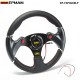 Universal 320mm PVC Car Racing Steering Wheel Carbon Firbre + Horn Button TK-FXP06OM-P