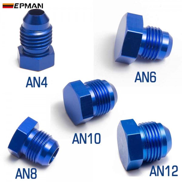 TANSKY 10PCS/LOT 4AN 6AN 8AN 10AN 12AN Male Flare Blanking Plug Fitting Adapter Hex Aluminum Blue TANSKY 10PCS/LOT 4AN 6AN 8AN 10AN 12AN Male Flare Blanking Plug Fitting Adapter Hex Aluminum Blue