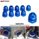 TANSKY 10PCS/LOT 4AN 6AN 8AN 10AN 12AN Male Flare Blanking Plug Fitting Adapter Hex Aluminum Blue