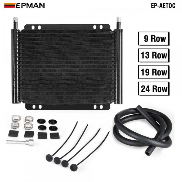 EPMAN Car Racing 9 Row 13 Row 19 Row 24 Row Series 8000 Plate & Fin Transmission Cooler Kit EP-AETOC