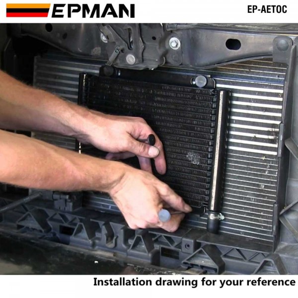 EPMAN Car Racing 9 Row 13 Row 19 Row 24 Row Series 8000 Plate & Fin Transmission Cooler Kit EP-AETOC