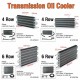 TANSKY 4 Row 6 Row 8 Row 10 Row Black Aluminum Remote Transmission Oil Cooler Auto-Manual Radiator Converter Kit EP-HYOC400