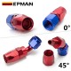 EPMAN 10PCS/LOT Universal AN4/AN6/AN8/AN10/AN12 Straight 0°/45°/60°/90°/120°/180° Degree Oil Fuel Swivel Hose End Fitting Oil Hose End Adaptor Kit