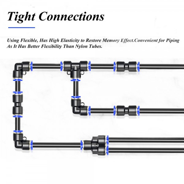 EPMAN 8mm OD Pneumatic PU Air Compressible Line Polyurethane Hose For Fluid Transfer Air Line Tubing (10 Meter 32.8 Ft) EPAHP108