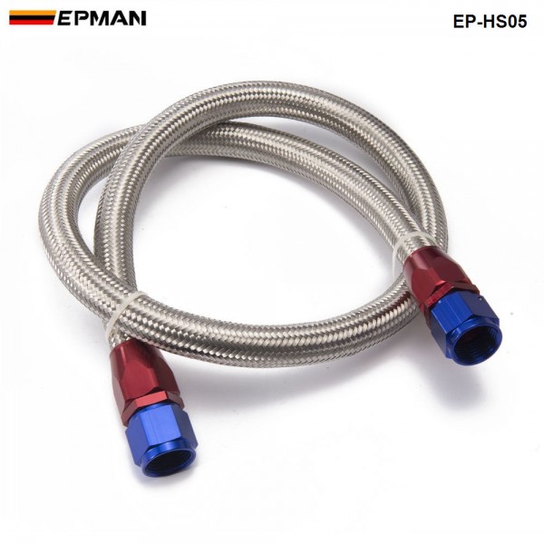 AN10-0A 1.4 meter Oil Fitting and Stainless Steel Braided Hose End Adapter Kit EP-HS05