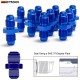 TANSKY 10PCS/LOT 4AN 6NA 8AN 10AN Male to AN4 AN6 AN8 AN10 Male Flare Coupler Union Straight Fuel Hose Adapter Fitting Blue