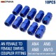 TANSKY 10PCS/LOT 4AN 6AN 8AN 10AN Female to AN4 AN6 AN8 AN10 Female Straight Swivel Coupler Union Fitting Adapter Aluminum Blue TANSKY 10PCS/LOT 4AN 6AN 8AN 10AN Female to AN4 AN6 AN8 AN10 Female Straight Swivel Coupler Union Fitting Adapter Aluminum Blue