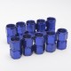 TANSKY 10PCS/LOT 4AN 6AN 8AN 10AN Female to AN4 AN6 AN8 AN10 Female Straight Swivel Coupler Union Fitting Adapter Aluminum Blue