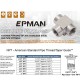 EPMAN 1/8 NPT Female Pipe T Tee Fitting 3 Way SS304 Fitting For Fluid Transfer, Vacuum Line, Fuel Pump, Oil Cooler etc. EPCGQ235