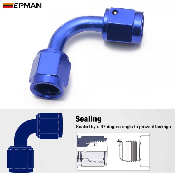 EPMAN 10PCS AN4 AN6 AN8 AN10 90 Degree 45 Degree Swivel Female To Female Flare Union Adapter Fitting Oil Fuel EPMAN 10PCS AN4 AN6 AN8 AN10 90 Degree 45 Degree Swivel Female To Female Flare Union Adapter Fitting Oil Fuel