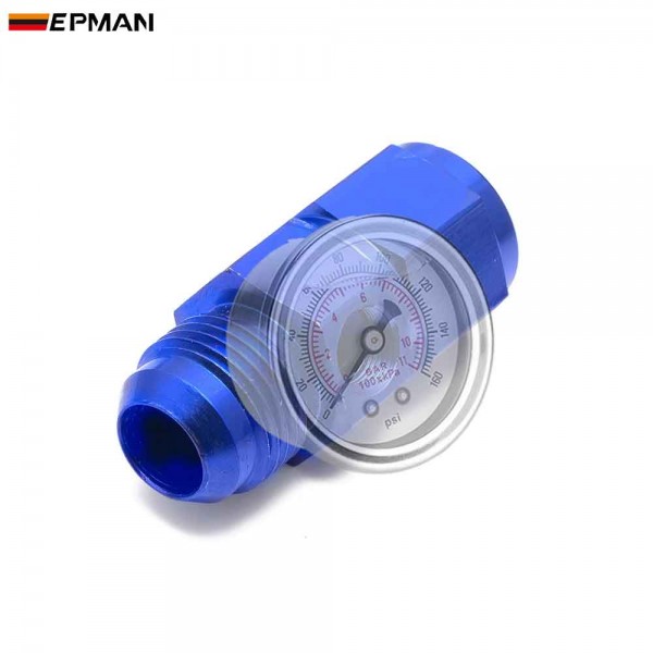 EPMAN 10PCS Blue Aluminum Male 1/8" NPT Side Port Oil Fuel Pressure AN4 AN6 AN8 AN10 Fitting Adapter