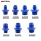 EPMAN 10PCS Straight AN4 AN6 AN8 AN10 AN12 Male Flare To O Ring Boss ORB Male Fuel Pump Rail Adapter Aluminum AN Flare Twin Hose Fitting