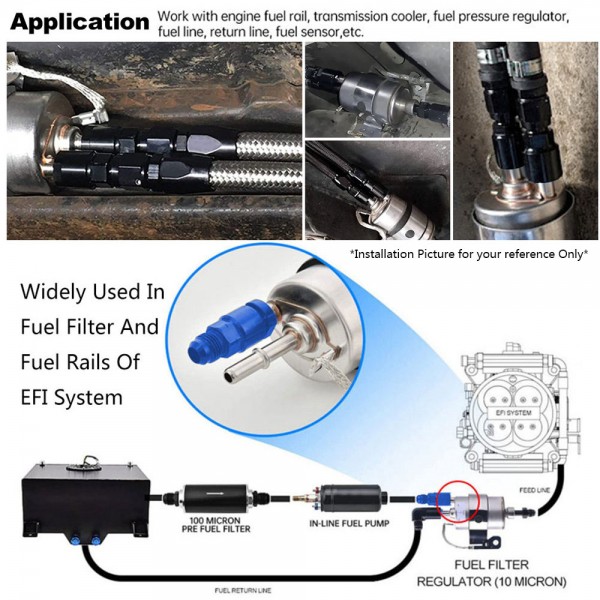 EPMAN Aluminum 6AN Or 8AN Male Flare to 3/8" Or 5/16" SAE Quick Disconnect Female Fitting Adapters Oil Fuel Adapter EPJTAN-K EPMAN Aluminum 6AN Or 8AN Male Flare to 3/8" Or 5/16" SAE Quick Disconnect Female Fitting Adapters Oil Fuel Adapter EPJTAN-K