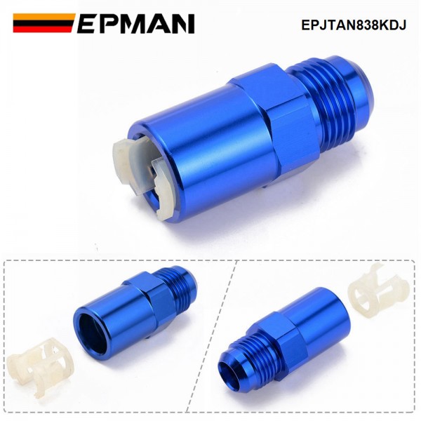 EPMAN Aluminum AN to Female Quick Connect 6AN Or 8AN Male to 3/8" Or 5/16" Quick-Disconnect Female Push-On Fitting Connector Adapter EPJTAN-KDJ