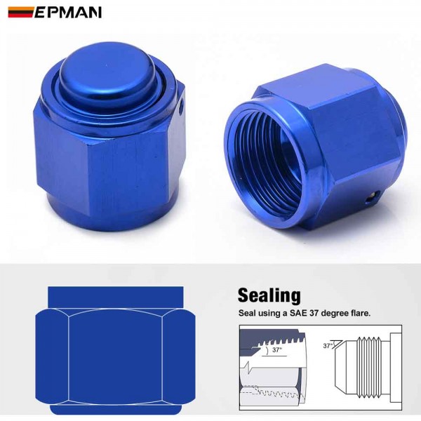 EPMAN 10PCS Aluminum 4-AN 6-AN 8-AN 10-AN 12-AN Adapter Female Flare End Cap / Plug / Tube Nut Fitting Blue AN4 AN6 AN8 AN10 AN12 EPMAN 10PCS Aluminum 4-AN 6-AN 8-AN 10-AN 12-AN Adapter Female Flare End Cap / Plug / Tube Nut Fitting Blue AN4 AN6 AN8 AN10 AN12