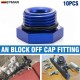 EPMAN 10PCS 6AN 8AN 10AN 12AN Block Off Cap Male Adapter Fitting Plug Aluminium Alloy