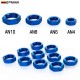 TANSKY 10PCS/LOT AN4 AN6 AN8 AN10 Bulkhead Blue Aluminum Finish Nut Seal Locking Fitting -4AN -6AN -8AN -10AN