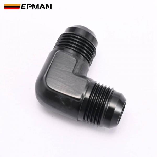 EPMAN High Pressure 90 Degree AN to AN Male Flare Union Fitting Hard Anodized 6061-T6 Aluminum Elbow Adapter for Performance Fuel & Oil Systems TKAASLAN