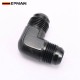 EPMAN High Pressure 90 Degree AN to AN Male Flare Union Fitting Hard Anodized 6061-T6 Aluminum Elbow Adapter for Performance Fuel & Oil Systems TKAASLAN