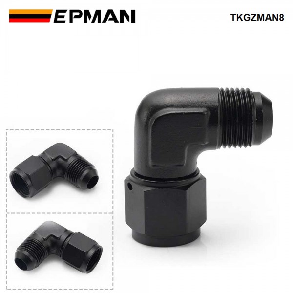 EPMAN AN4/AN6/AN8/AN10/AN12 Female to Male 90 Degree Swivel Adapter Aluminum Fuel Fitting TKGZMAN