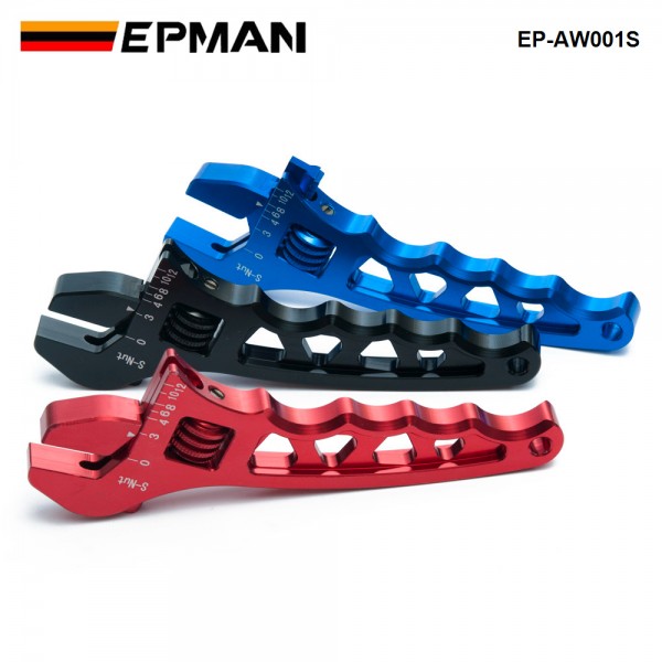 EPMAN 3AN-12AN Adjustable AN Wrench Hose Fitting Tool Aluminum Anodized Spanner EP-AW001S EPMAN 3AN-12AN Adjustable AN Wrench Hose Fitting Tool Aluminum Anodized Spanner EP-AW001S