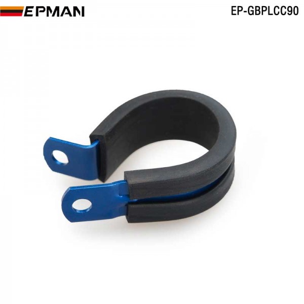 TANSKY 10PCS/LOT AN3 AN4 AN6 AN8 AN10 AN12 Aluminium Rubber Lined Cushioned P Clamp 9.5mm 14.3mm 15.90mm 12.7mm 19.1mm 25.4mm Clip EP-GBPLCC90