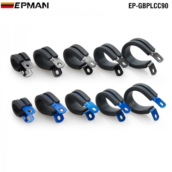 TANSKY 10PCS/LOT AN3 AN4 AN6 AN8 AN10 AN12 Aluminium Rubber Lined Cushioned P Clamp 9.5mm 14.3mm 15.90mm 12.7mm 19.1mm 25.4mm Clip EP-GBPLCC90 TANSKY 10PCS/LOT AN3 AN4 AN6 AN8 AN10 AN12 Aluminium Rubber Lined Cushioned P Clamp 9.5mm 14.3mm 15.90mm 12.7mm 19.1mm 25.4mm Clip EP-GBPLCC90