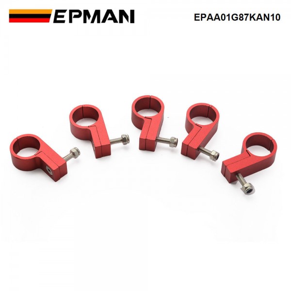 EPMAN 5 PCS/Pack Aluminum 19mm P-Clip Clamp Fit AN10/AN8 Hose and Line Mounting Clamps EPAA01G87KAN10