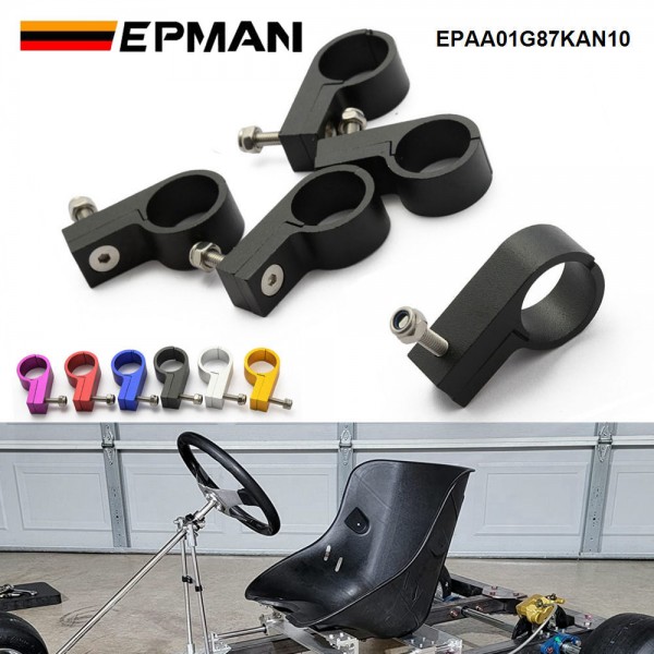 EPMAN 5 PCS/Pack Aluminum 19mm P-Clip Clamp Fit AN10/AN8 Hose and Line Mounting Clamps EPAA01G87KAN10 EPMAN 5 PCS/Pack Aluminum 19mm P-Clip Clamp Fit AN10/AN8 Hose and Line Mounting Clamps EPAA01G87KAN10