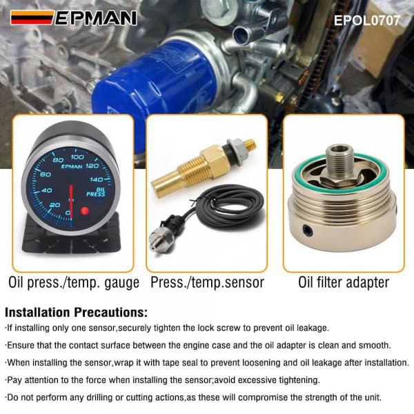 EPMAN CNC Machined Oil Filter Adapter Plate Aluminum Universal for Honda Civic/FIT For Subaru Legacy FB20/25 EPOL0707