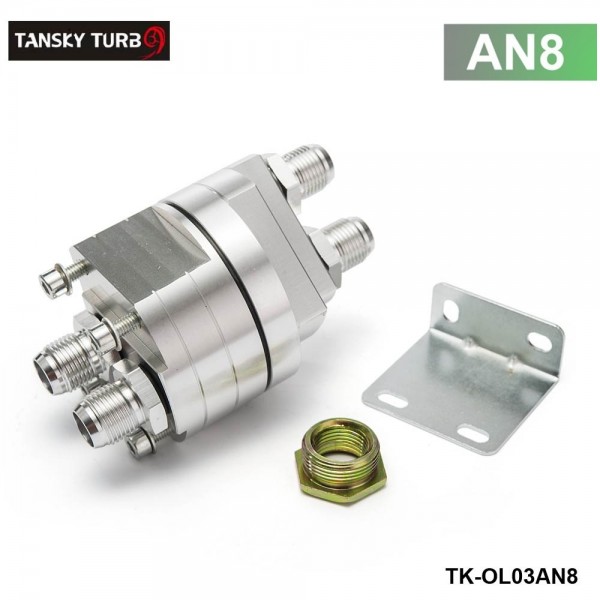 EPMAN Universal Oil Filter Cooler Sandwich Plate Adapter silver AN8 AN10 Fitting TK-OL03