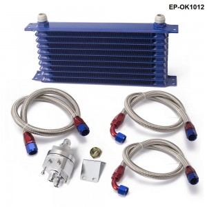 UNIVERSAL 10 ROW OIL COOLER KIT WITH OIL FILTER RELOCATION KIT FOR TURBO RACE TK-OK1012