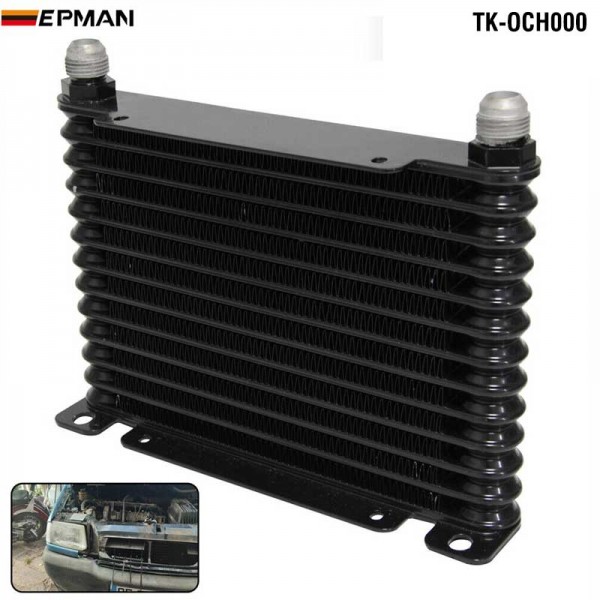 TANSKY 13 Row 32mm Alloy Race Drift Black Oil Cooler 17 Row Transmission Oil Cooler AN10 Fitting TK-OCH000