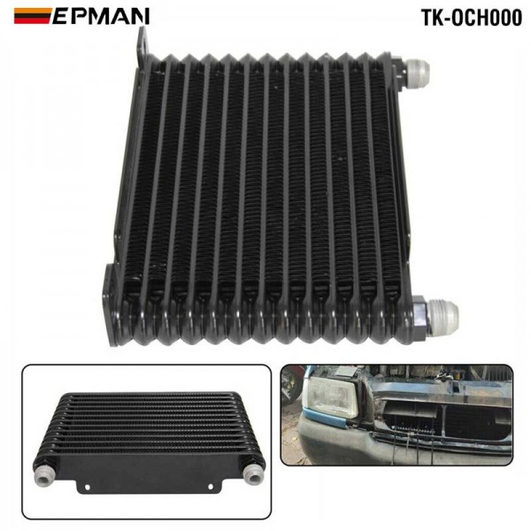 TANSKY 13 Row 32mm Alloy Race Drift Black Oil Cooler 17 Row Transmission Oil Cooler AN10 Fitting TK-OCH000 TANSKY 13 Row 32mm Alloy Race Drift Black Oil Cooler 17 Row Transmission Oil Cooler AN10 Fitting TK-OCH000