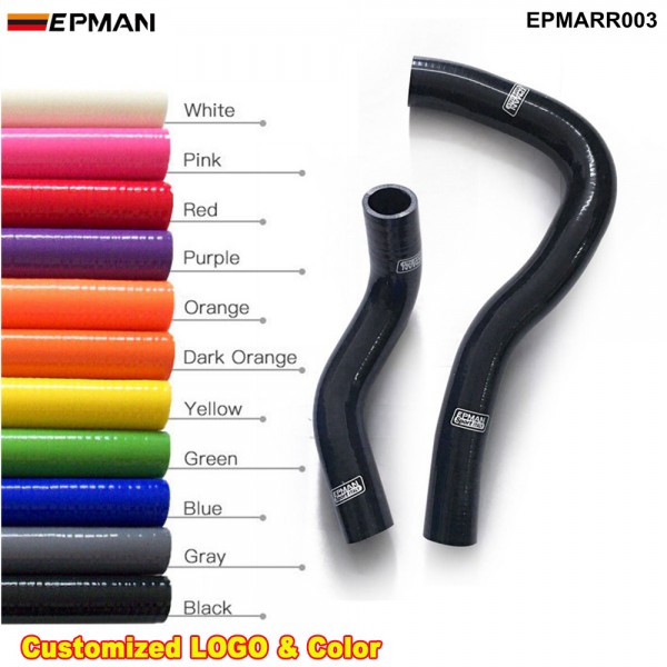 EPMAN 2PCS Silicone Intercooler Turbo Radiator Hose Kit For Acura Integra DC5 Type R K20A Motor EPMARR003 (Pre-Order ONLY)