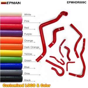 Transmotor Black Silicone Radiator Hose Kit For 1992-2000 Honda Civic 1.6L SOHC (D15/D16) EG/EK – 3-Ply