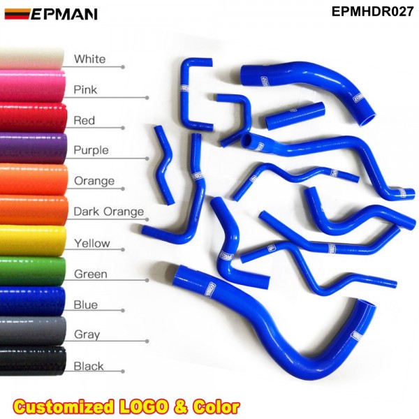 EPMAN Racing Silicone turbo intercooler Radiator hose kit For Honda civic EP3 type R K20A2 (13pcs) EPMHDR027 EPMAN Racing Silicone turbo intercooler Radiator hose kit For Honda civic EP3 type R K20A2 (13pcs) EPMHDR027
