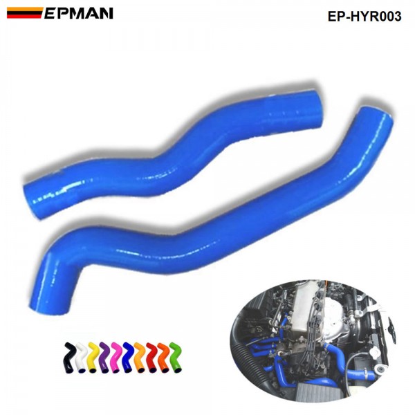 Silicone Radiator Hose Set For Hyundai Genesis Coupe 3.8L 2010-2016 (2pcs) EP-HYR003