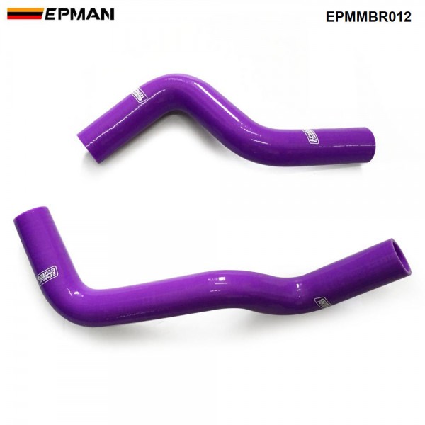 EPMAN Racing 2PCS Silicone Turbo Intercooler Radiator Hose Kit For Mitsubishi Lancer Virage 1.8 4G93 00-07 EPMMBR012 (Pre-order ONLY)