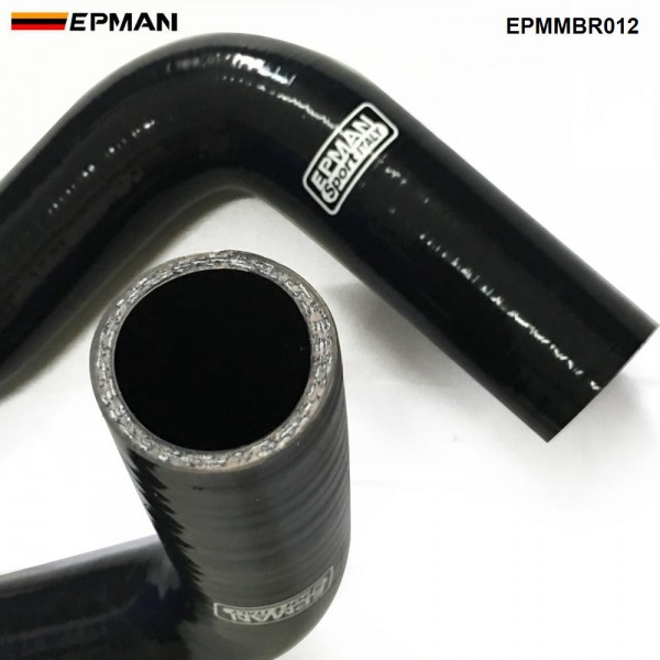 EPMAN Racing 2PCS Silicone Turbo Intercooler Radiator Hose Kit For Mitsubishi Lancer Virage 1.8 4G93 00-07 EPMMBR012 (Pre-order ONLY)